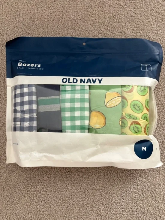 Old Navy Mens Medium  Boxer Shorts  5 pack ea. 2 packages with 10 pair total - Picture 3 of 6